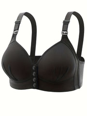 Pink Wireless Full Coverage Push-Up Bra for Women Nylon Elastane Non-Removable Pads