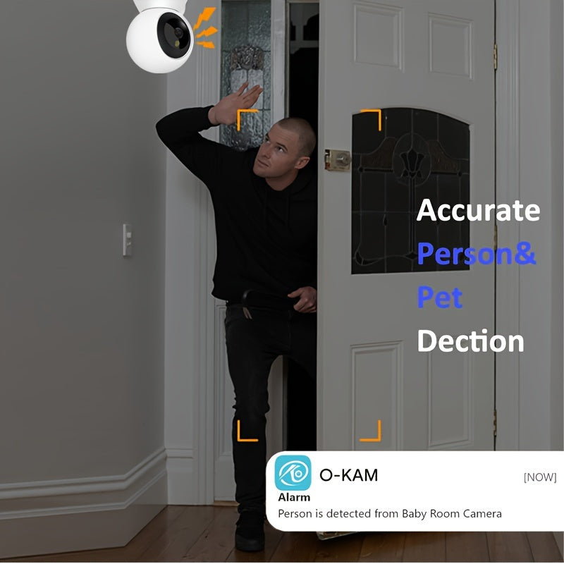 1080P Indoor Security Camera WiFi Pan Tilt Night Vision Motion Alerts Two-Way Audio