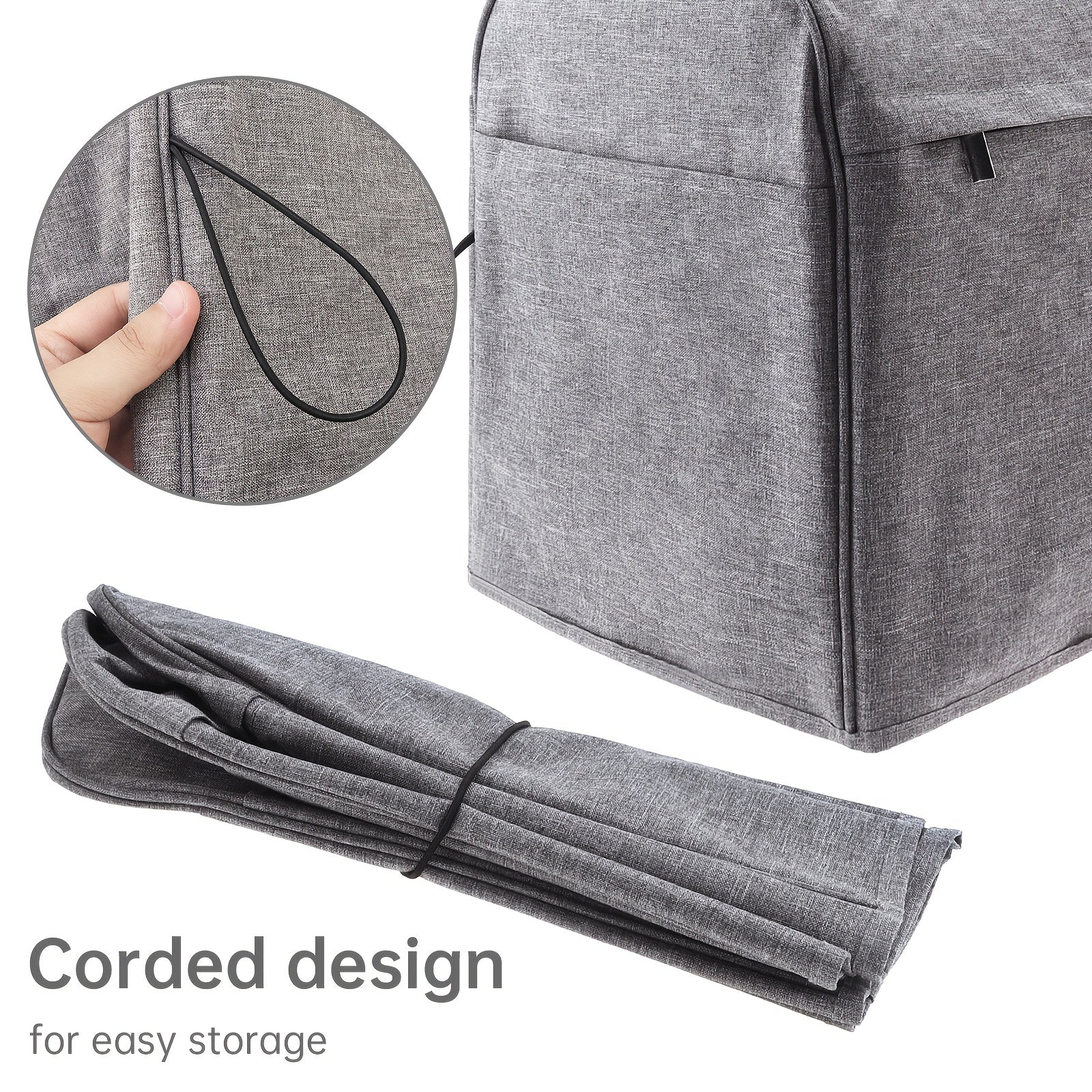 4.5-8QT Stand mikserlar uchun to'plam qopqog'i changga qarshi polyester bilan, saqlash sumkasi bilan