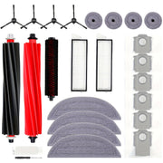 Roborock S8 Max/MaxV Ultra Robot Tozalash Vositalari To'plami, 24 dona to'plamga asosiy cho'tka, aylanuvchi cho'tka, 2 ta HEPA filtri, 4 ta yon cho'tka, 4 ta mopa mato, chet mop mato, 6 ta chang sumkasi kiradi -