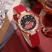 Women's Watch and Jewelry Set for Mother's Day with Rhinestone Accents