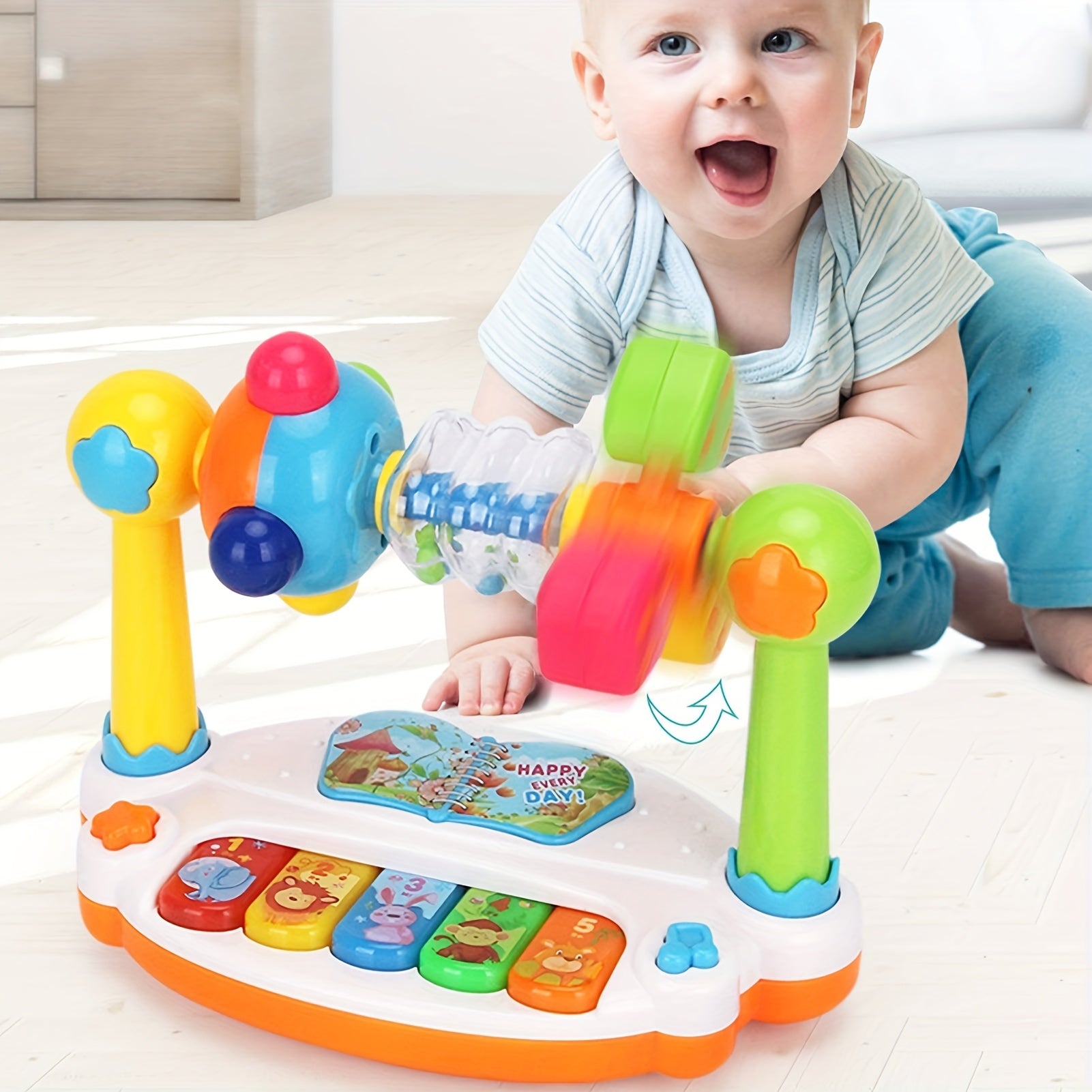 Children's Music Piano Toy for Early Childhood Education, Plastic, Mixed Color