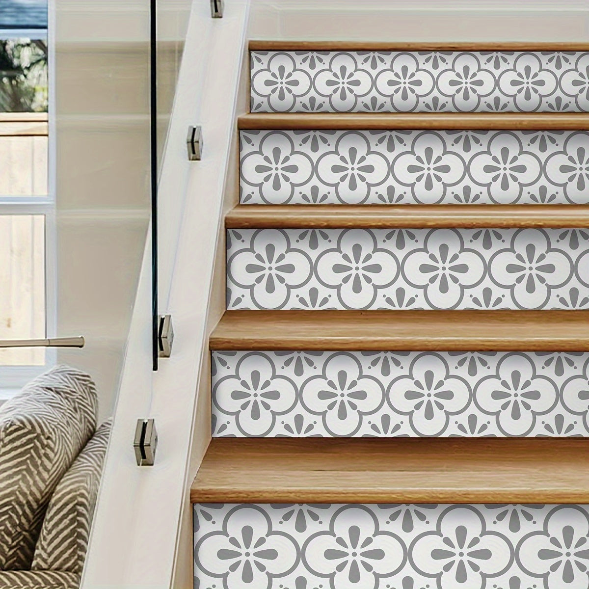 Geometric Minimalist Stair Decals Self-Adhesive PVC Home Decor