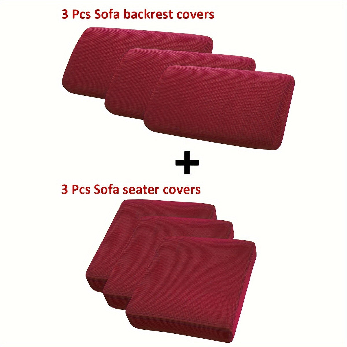 Waterproof Corn Grain Material Sofa Cushion Covers Set of 2 or 6 Protect Furniture Home Decor