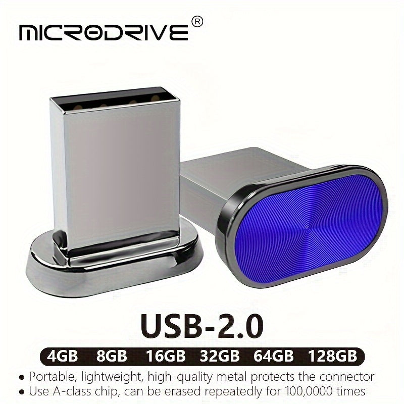 High-Speed Metal USB 2.0 Flash Drive 8GB 16GB 32GB 64GB 128GB Portable Pen Drive