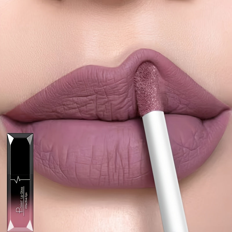 Women Matte Lip Glaze Liquid Lipstick Waterproof Long-Lasting Non-Transferable