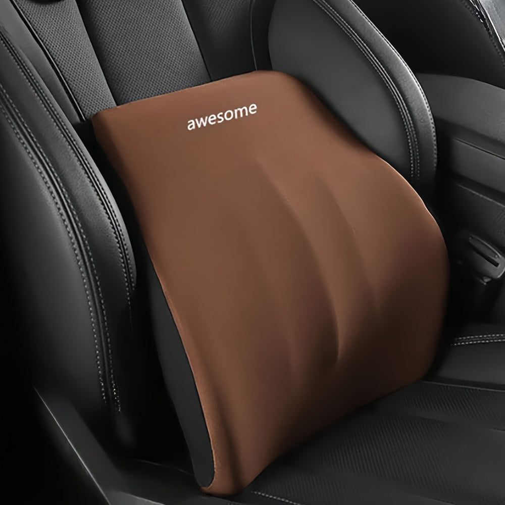 Memory Foam Car Seat Cushion with Headrest and Lumbar Support for Office Home Vehicle