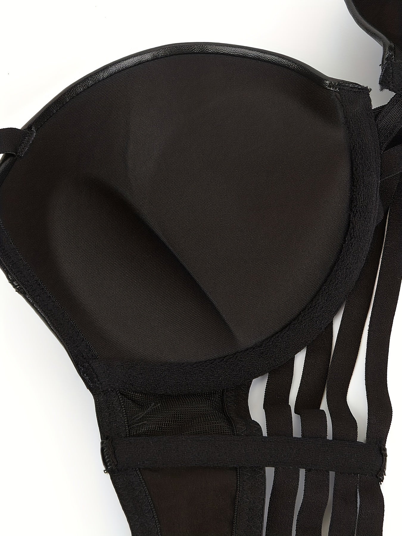 Women's PU Leather Cami Bra and Panty Set Sexy Lingerie