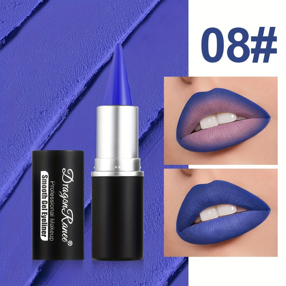 Set de lápiz labial y delineador de ojos mate de 12 tonos para mujer, de larga duración y a prueba de manchas