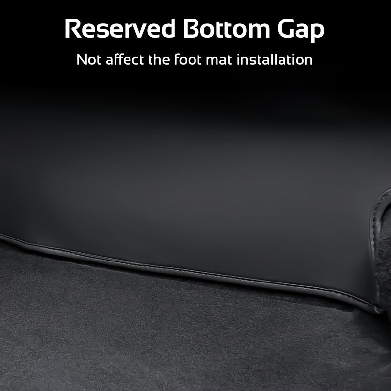 Car Interior Anti-Kick Pad PU Leather for Center Control Side Foot Mat Cover