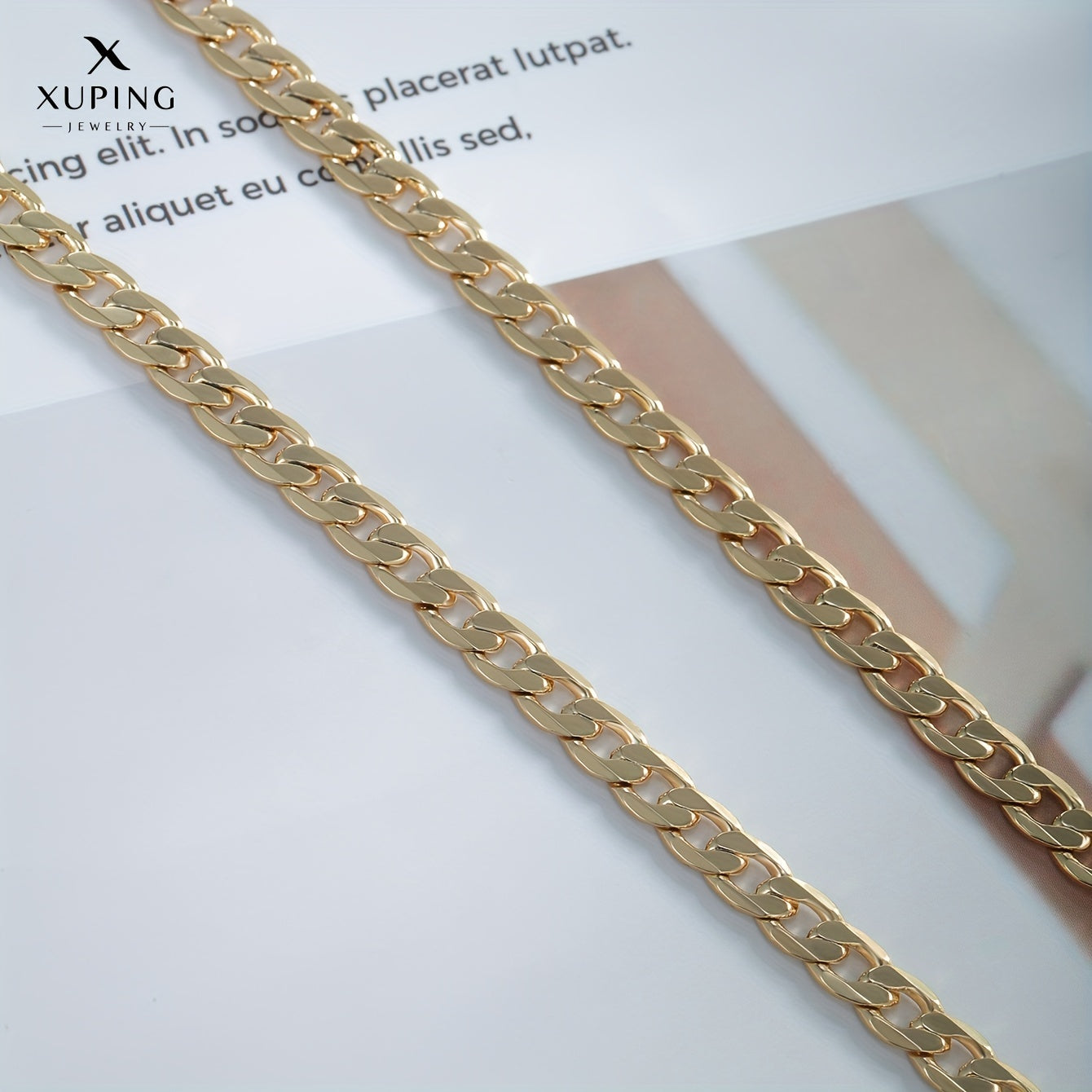 Chunky Cuban Chain Necklace for Men Gold Plated Street Fashion Accessory