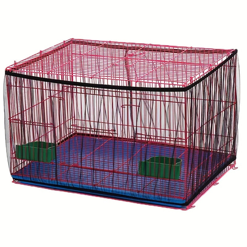 Stretchable Bird Cage Seed Catcher Mesh Skirt Prevents Mess for Parrots