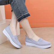 Women's Slip-On Flats Breathable Fabric Casual Shoes All-Season