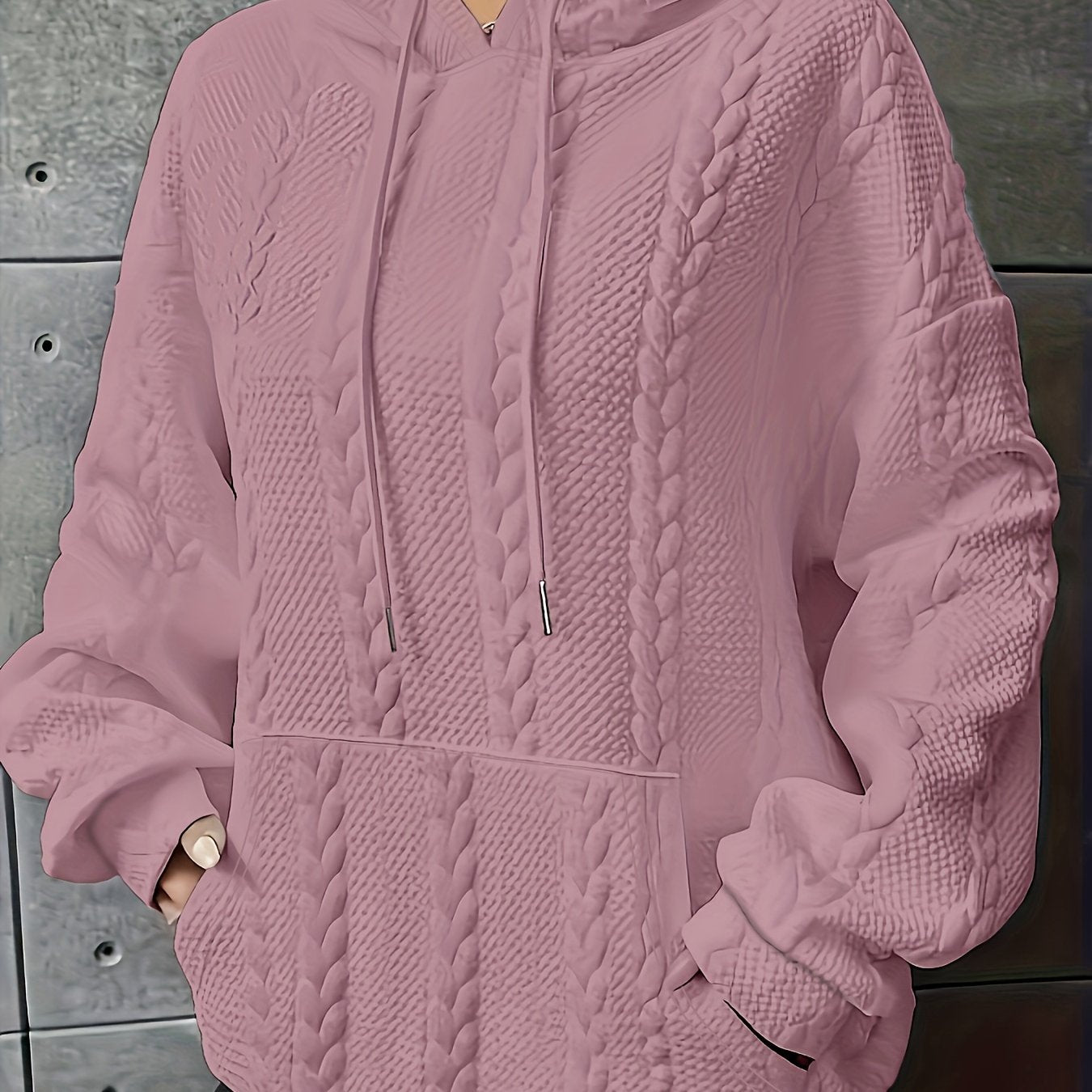 Plus Size Women's Hoodie Sweatshirt Long Sleeve Pullover with Pockets