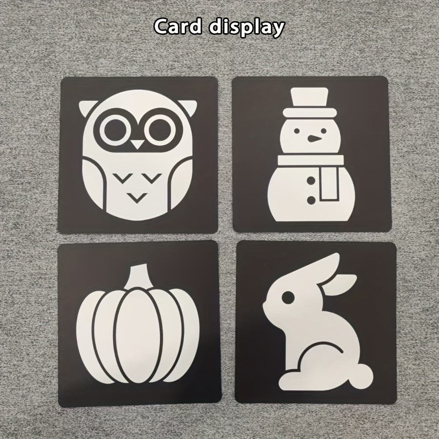 Baby Visual Stimulation Card for Newborns to 3 Years Black and White Early Education Puzzle Toy