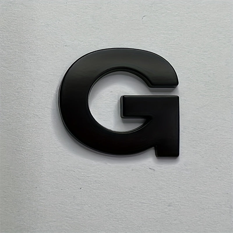 Металлические наклейки с буквами из цинкового сплава, автомобильные наклейки, черные номера, наклейки с именами