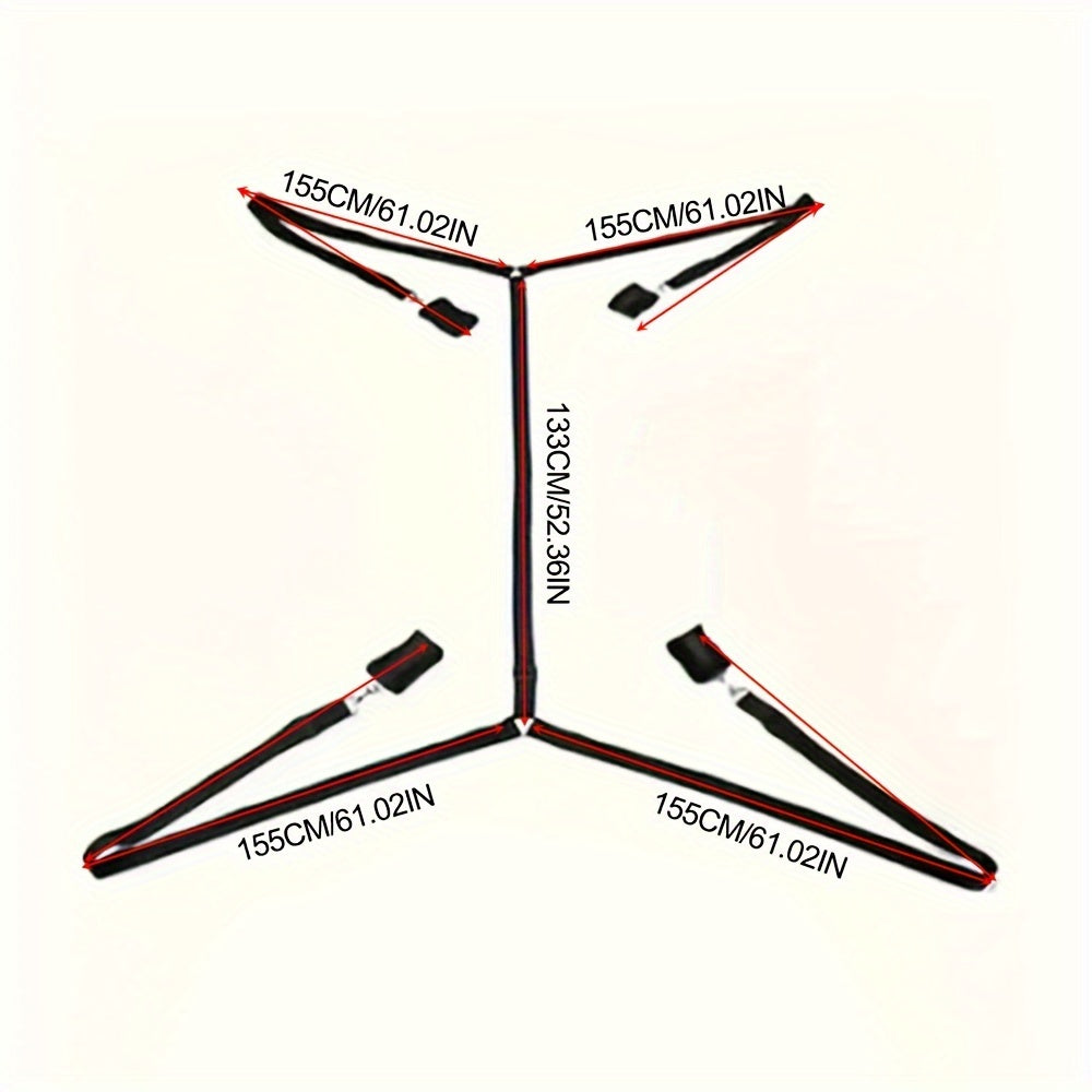 Women's Bondage Belt and Cuffs Set Under Bed Restraint System