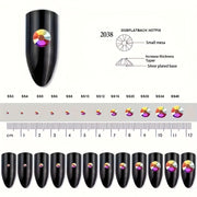 1440/288 dona tekis orqa kristal rhinestones, tirnoq san'ati va aksessuarlar uchun