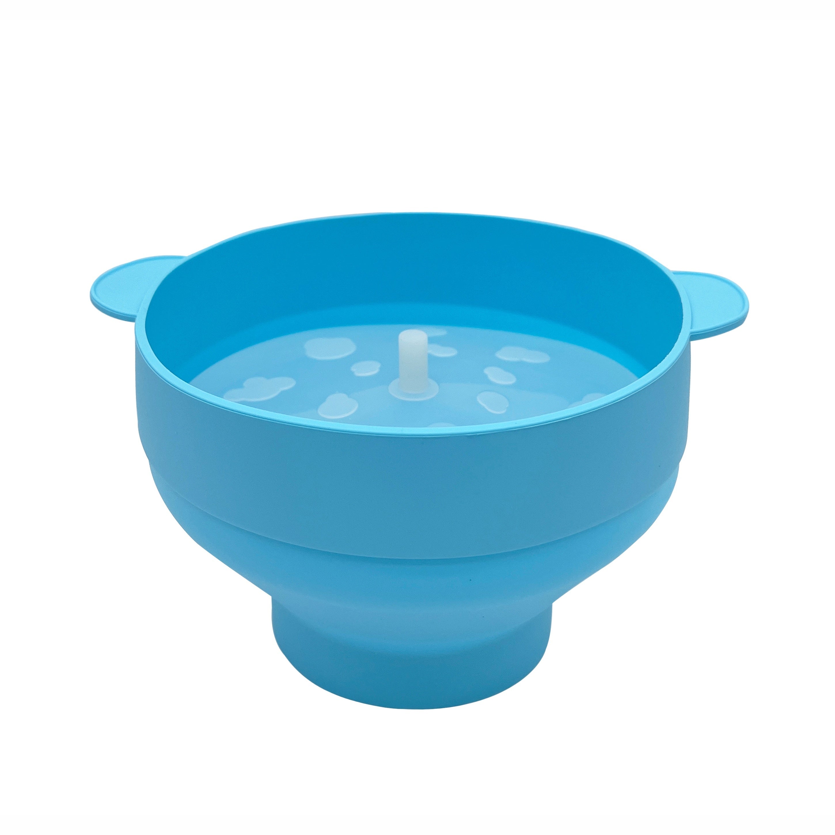 Conjunto de cubos de palomitas de silicona plegables con tapa para hacer palomitas de aire caliente