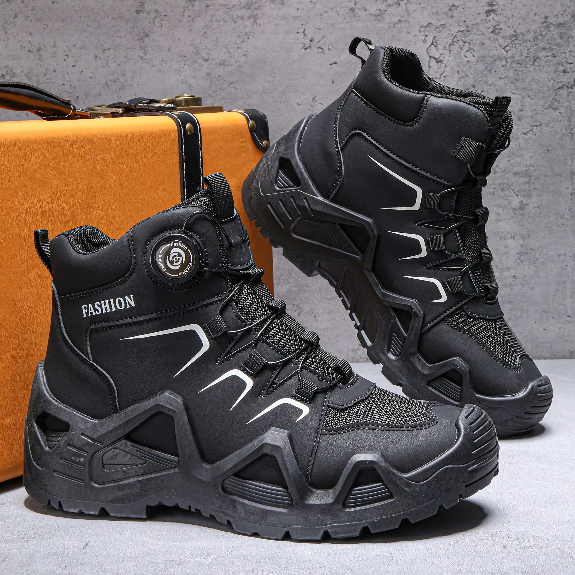 Women’s All-Season Tactical Combat Boots Non-Slip PVC Soles Black Hiking Camping