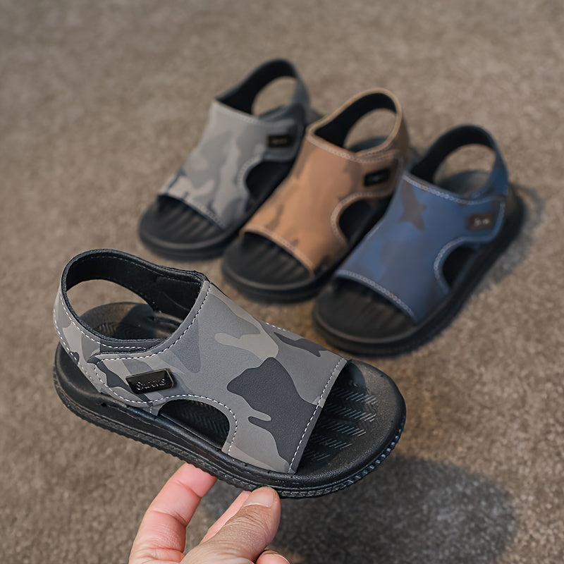 Винтажные легкие унисекс сандалии для детей с открытым носком для активного отдыха на улице.