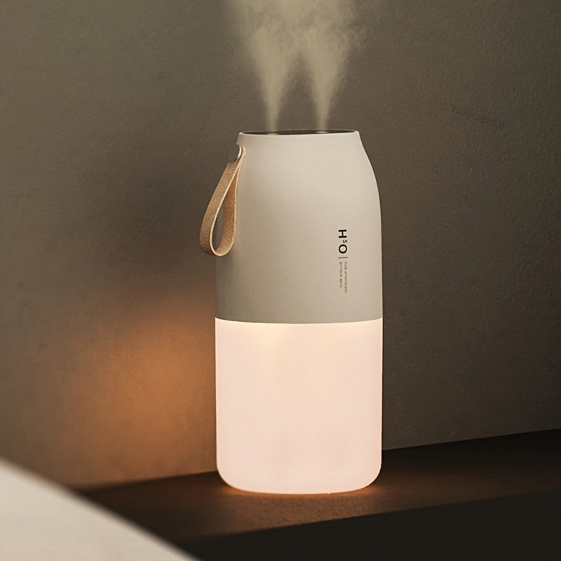 Portable USB Humidifier with Night Light Car Home 300ml Dual Spray
