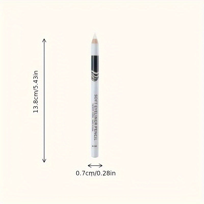 Women's Waterproof Soft White Eyeliner Pencil for Eyes and Brows