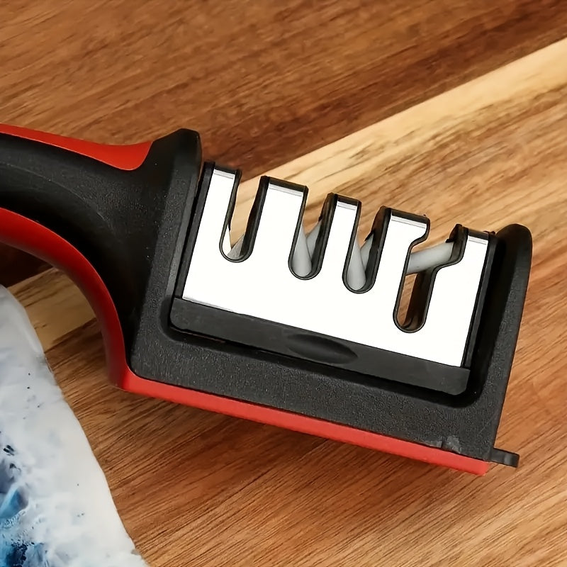 Эргономическая точилка для ножей с рукояткой для комфорта, портативный, из высокоиндексного пластика с разноцветными смешанными цветами