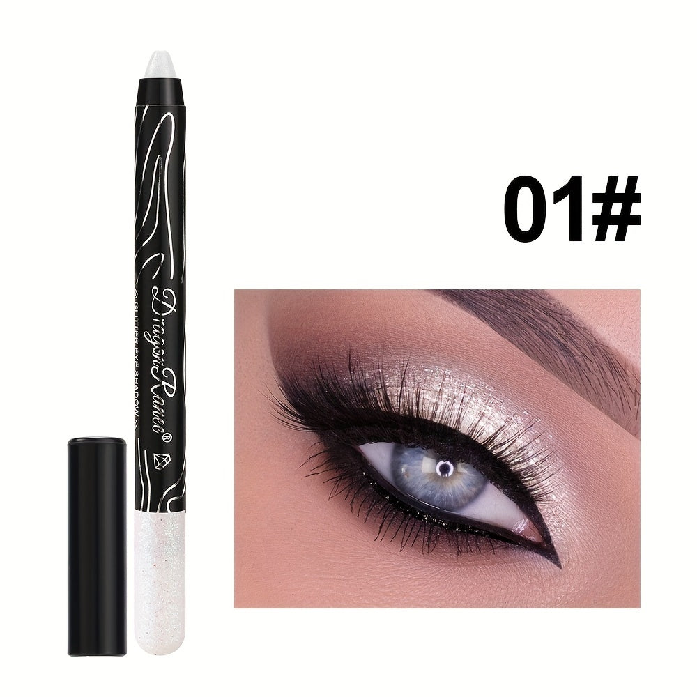 Women Shimmering Eyeshadow Pencil 2-in-1 Matte Glitter Brightening Contouring