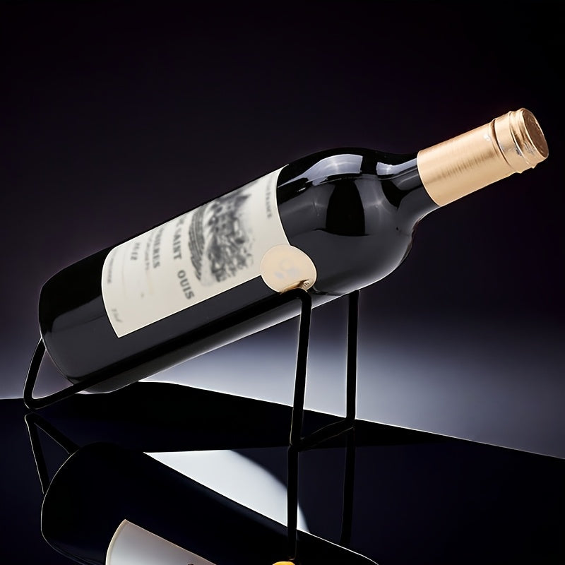 Qora metall sharob racki stol usti uchun stakanga mo'ljallangan oshxona ovqatlanish dekoratsiyasi