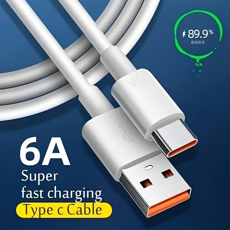 66W USB-C Flat Fast Charging Cable PVC Matte Female to Male Data Transfer