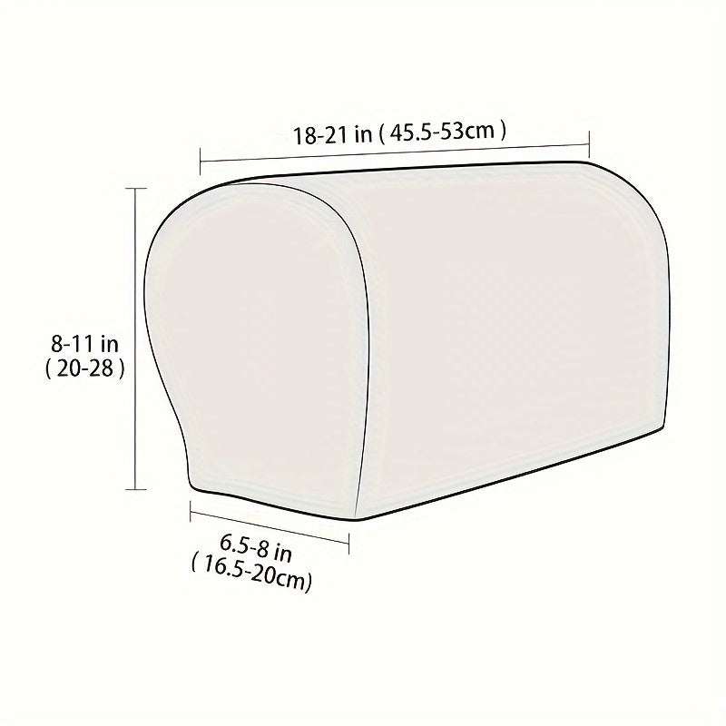 Пара бархатных чехлов для подлокотников из серебристого лиса