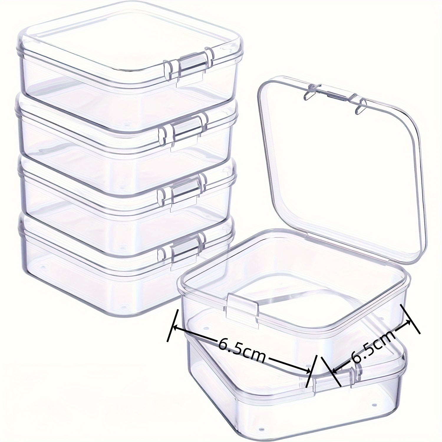 Mini caja de plástico para almacenamiento de objetos pequeños, cuentas, joyería y piezas de juego