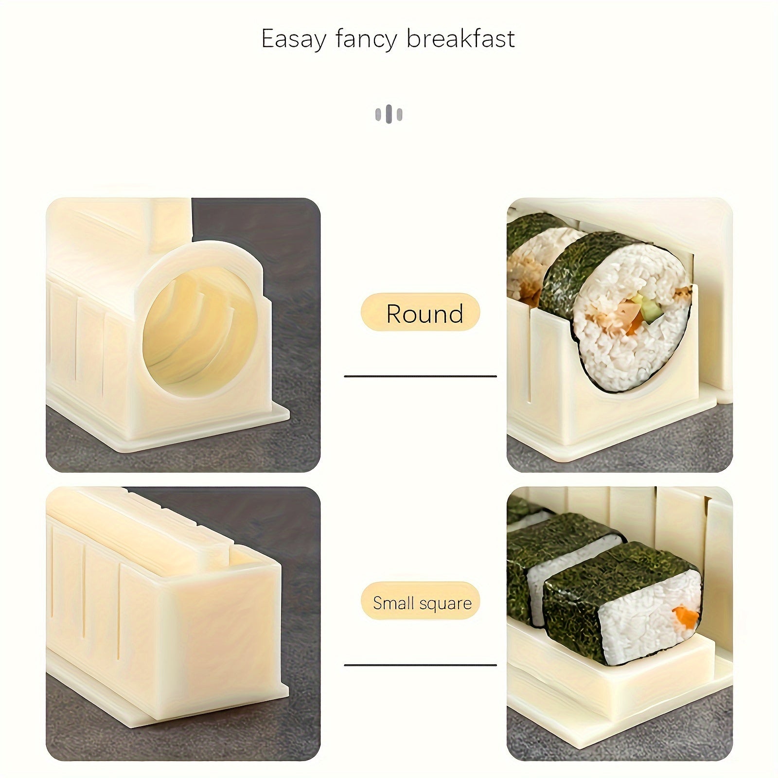 Multi-Shape Sushi Mold Set for Making Rice and Vegetable Rolls