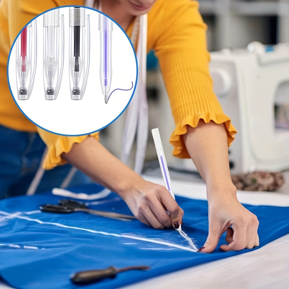 Heat Erasable Fabric Markers Set of 10 in Assorted Colors for Sewing and DIY Crafts