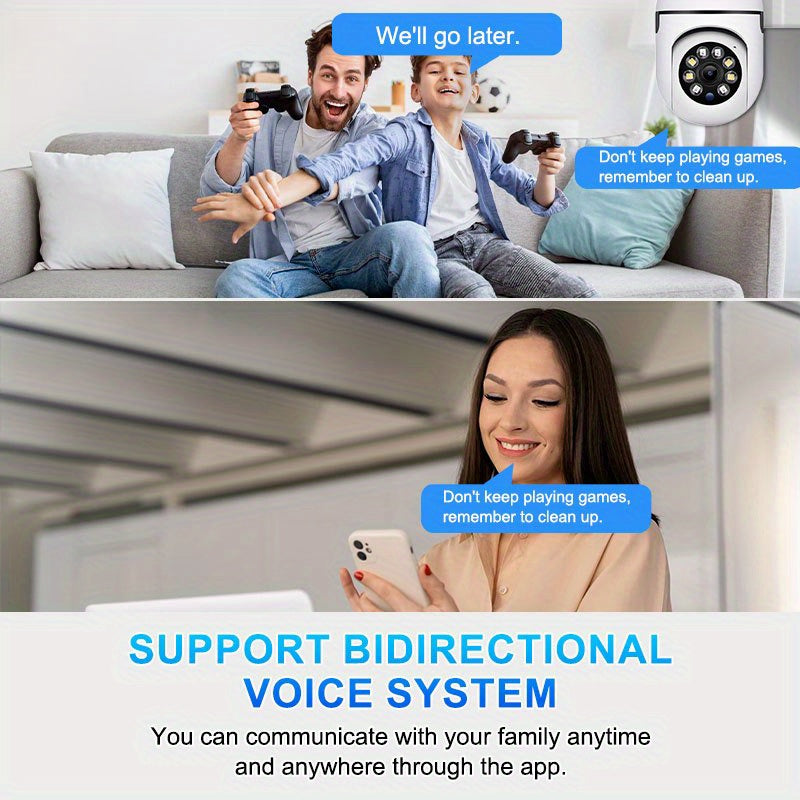 Wireless Security Camera 1080P HD Night Vision Two-Way Audio Remote Monitoring