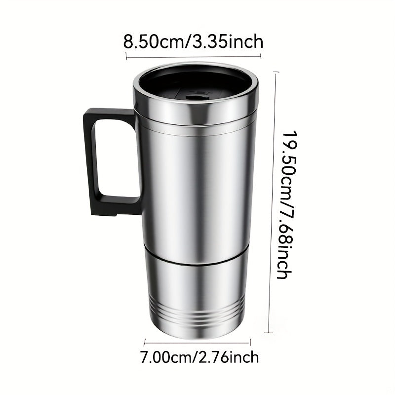 12V 24V Metall avtomobil issiq chashka, yashirin stakan bilan izolyatsiyalangan elektr sayohat uchun qahva va suv shisha
