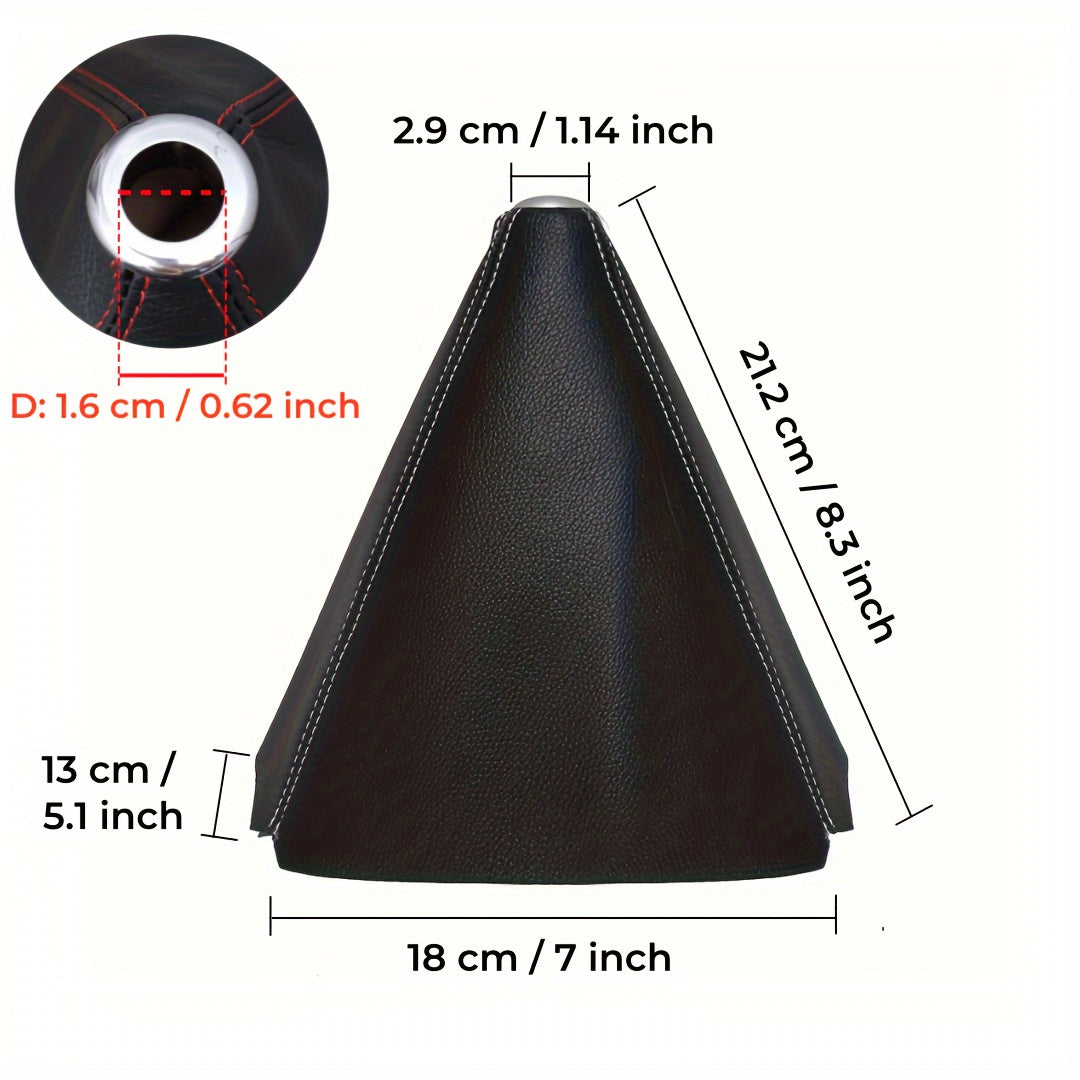 Universal PU teri uzatish uchun shinalar qopqog'i, karbon tolasi naqshli, qizil tikuvlar bilan