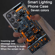 Smart Voice-Controlled Luminous Phone Case for Samsung S24 S23 S22 TPU Cyberpunk Design