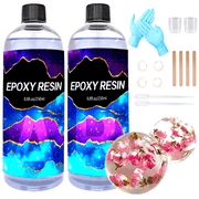 Epoxy Resin Kit with Measuring Cup Stir Stick and Gloves for Mold Casting Jewelry Making Crafts