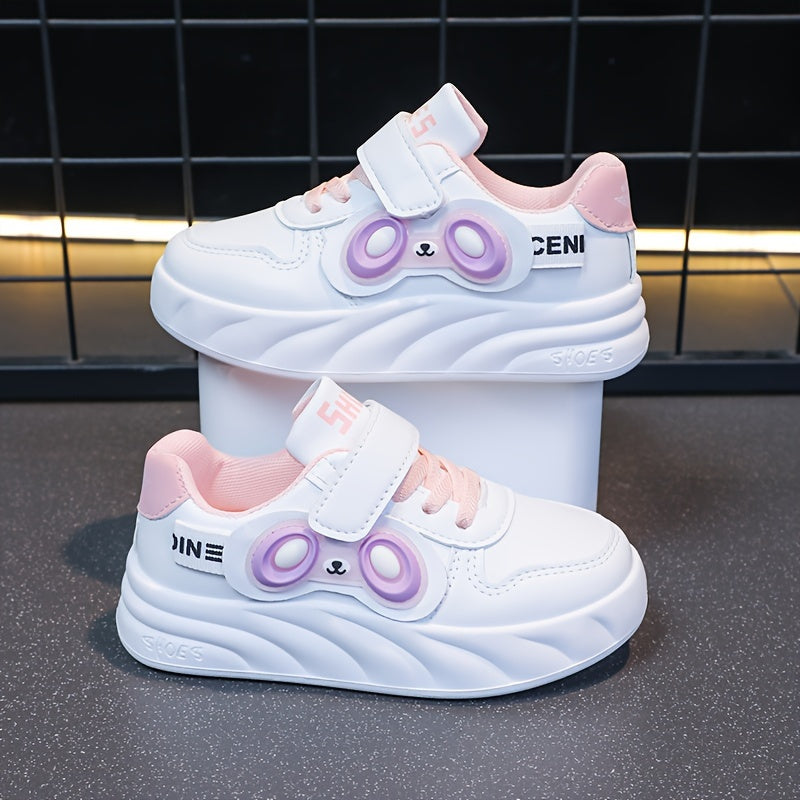 Детские кроссовки белые, розовые, черные, мультяшные, низкие, повседневные, всесезонные, прочные, для мальчиков и девочек
