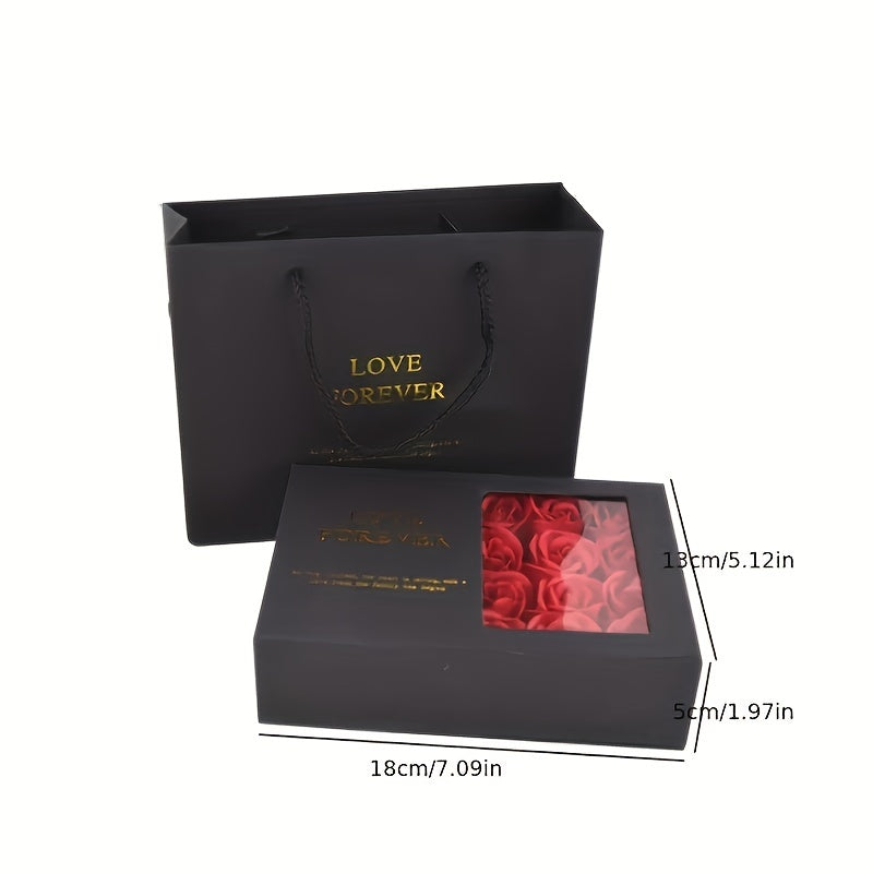 Valentine's Day Gift Box with Soap Flowers Lipstick Necklace and Party Favors