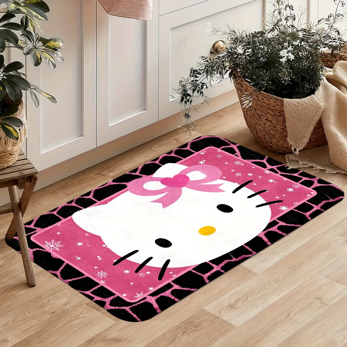 Indoor Door Mat Non-Slip Thickened Winter Christmas Decor for Kitchen Bathroom Laundry
