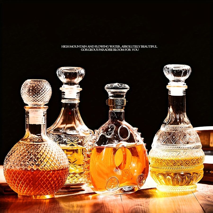 Qo'l bilan tayyorlangan vintage evropa uslubidagi shisha vino dekantatori qopqoq bilan, qizil, oq va ruhlar uchun mukammal - Dad, o'g'il do'sti, er uchun ajoyib - ideal uy bar aksessuar sovg'asi.