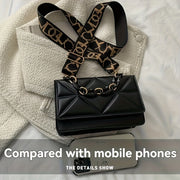 Мини-сумка через плечо из искусственной кожи с широкой лямкой, винтажная кроссбоди для ежедневного использования