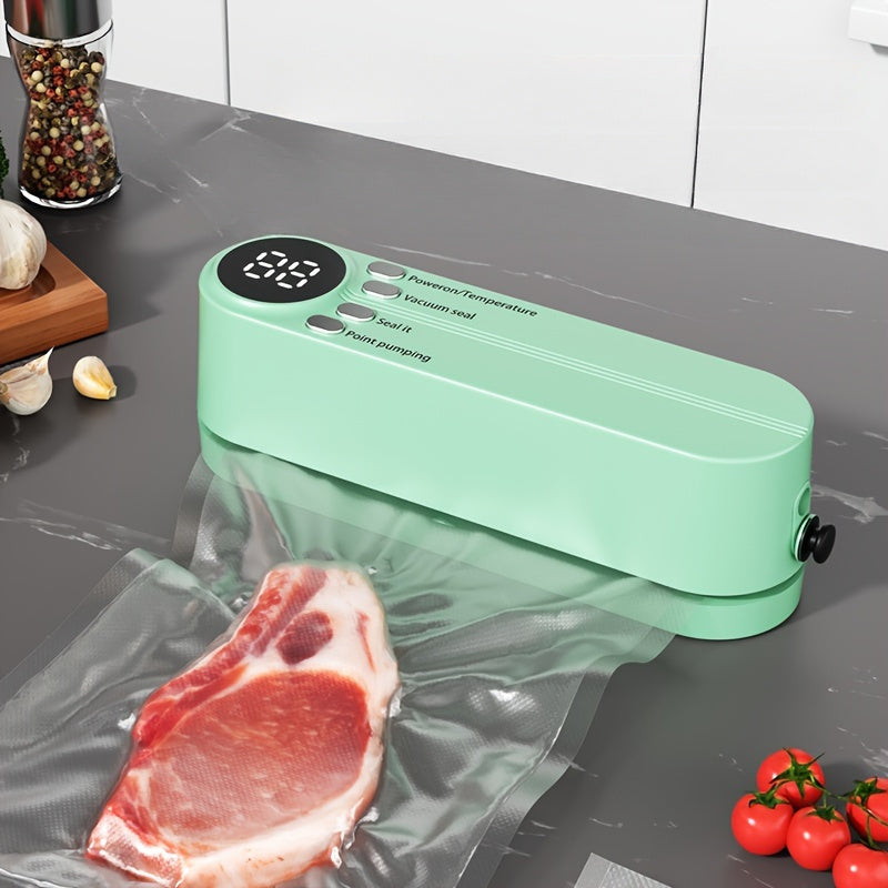 Portable USB Rechargeable Vacuum Sealer with Multi-Function Food Preservation System