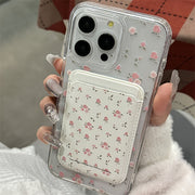 Magnetic Phone Case with Crush Flower Design TPU No Tail for iPhone and Android