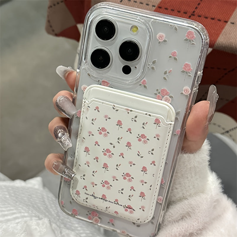 Magnetic Phone Case with Crush Flower Design TPU No Tail for iPhone and Android