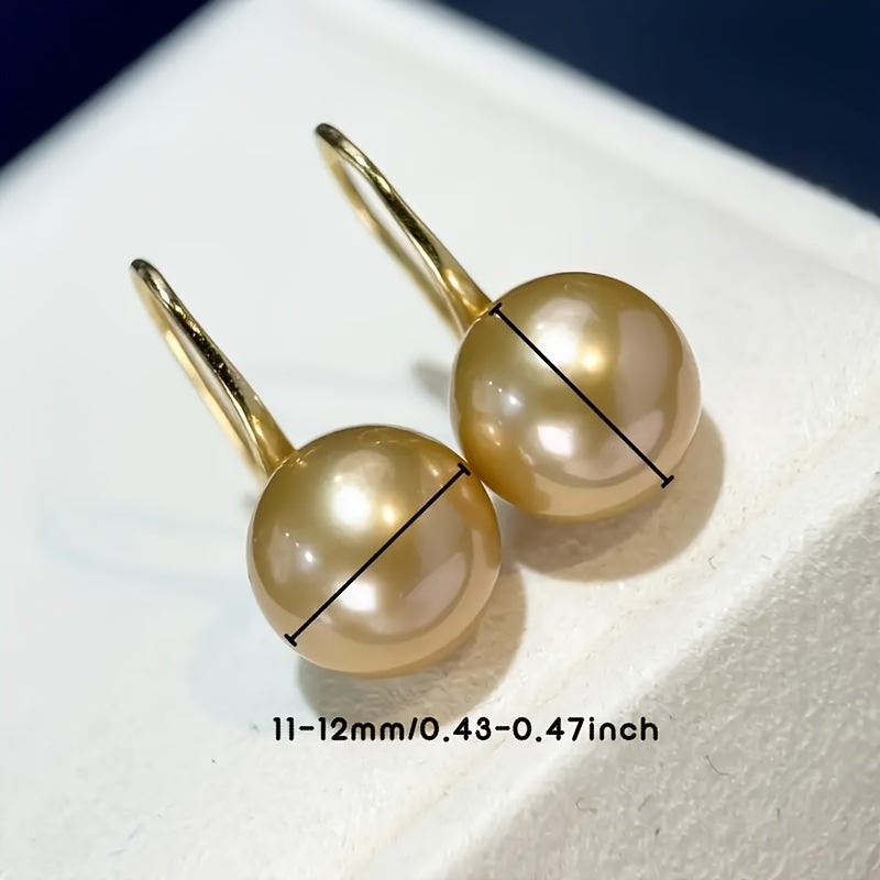 Silver Earrings with Natural Japanese Freshwater Pearls Classic Pendant Jewelry