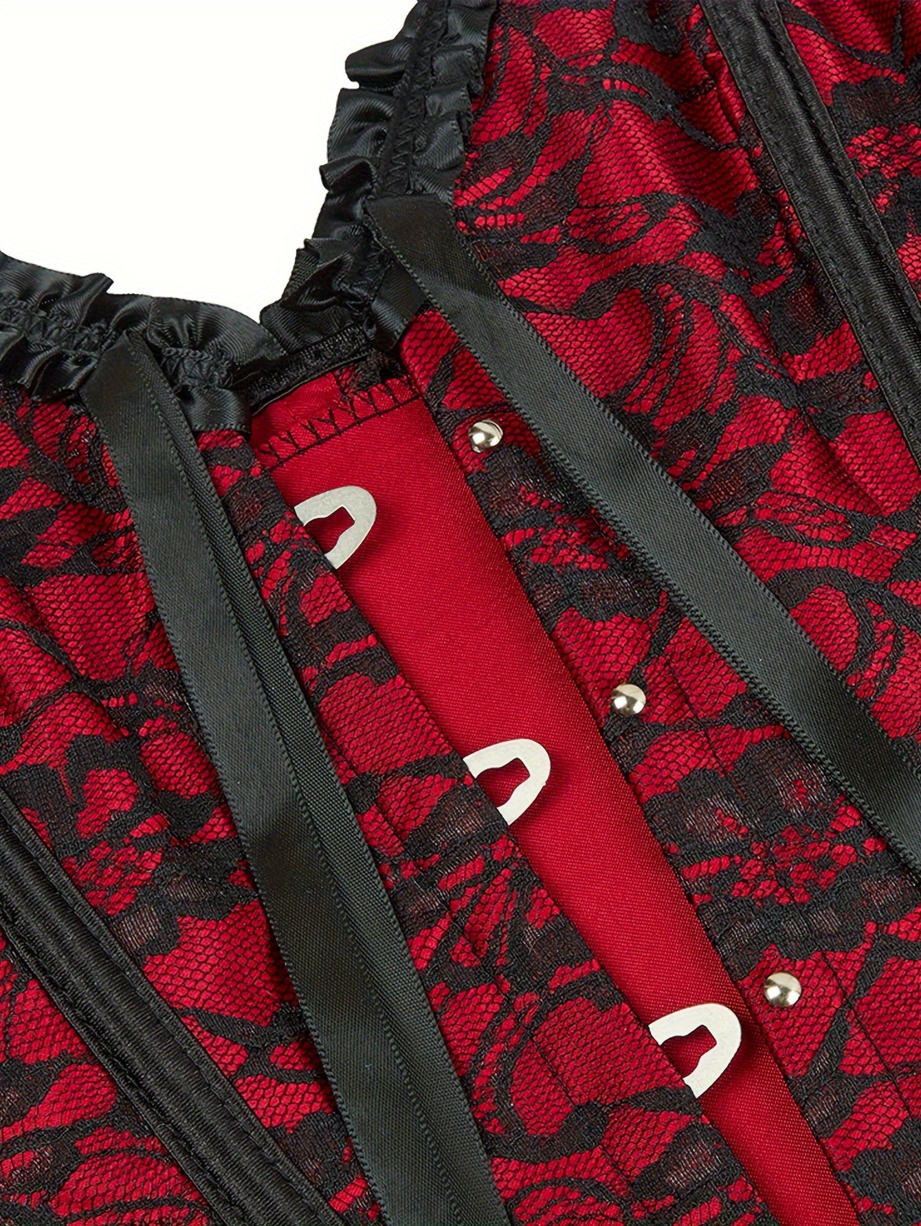 Women's Strapless Corset Bustier Tummy Control Lace-Up Shapewear